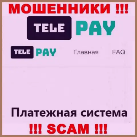 Основная деятельность Tele Pay - это Платежная система, будьте очень осторожны, промышляют неправомерно