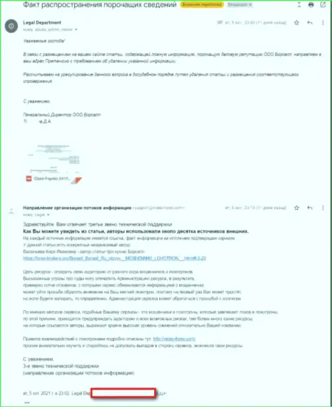 Пожелания мошенников Borsell Ru удалить публикацию об их проделках со всемирной сети интернет