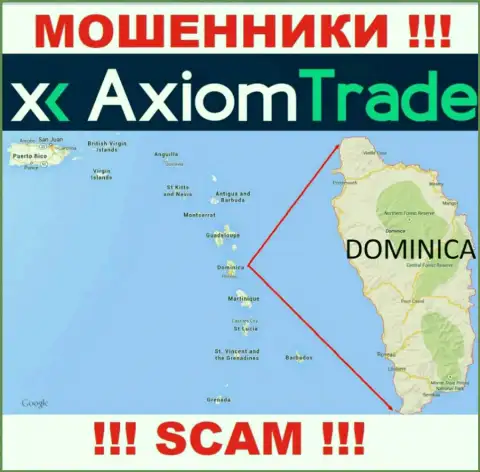 На своем интернет-ресурсе Axiom-Trade Pro указали, что зарегистрированы они на территории - Commonwealth of Dominica