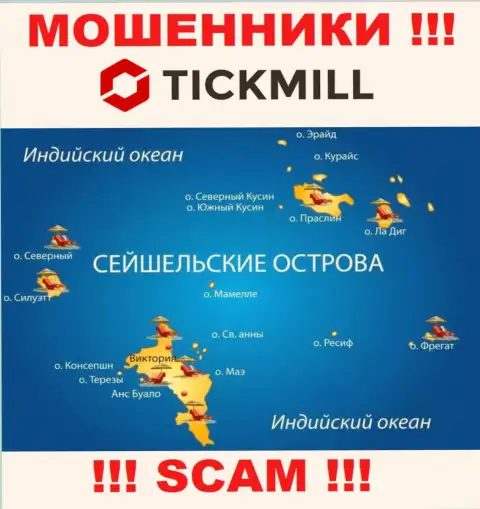 С конторой Tickmill не стоит взаимодействовать, адрес регистрации на территории Сейшелы
