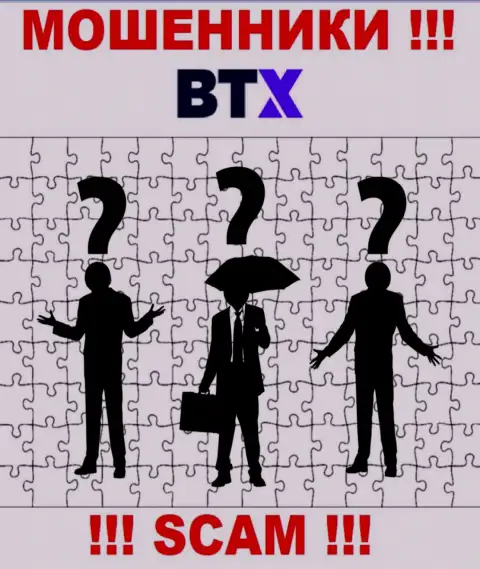 Понять кто именно является руководителем организации BTX не представляется возможным, эти махинаторы занимаются мошеннической деятельностью, поэтому свое руководство тщательно скрывают