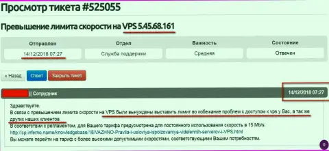 Хостер провайдер заявил, что VPS сервера, где именно и хостился web-портал ffin.xyz лимитирован в скорости