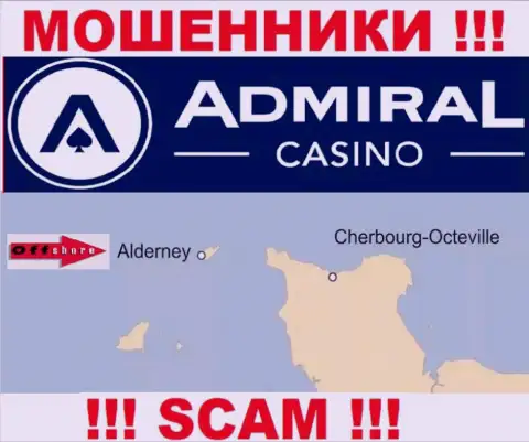 Поскольку Admiral Casino имеют регистрацию на территории Alderney, прикарманенные финансовые активы от них не вернуть