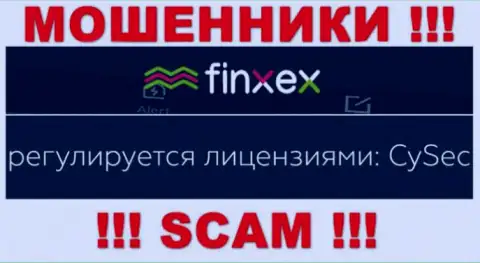 Старайтесь держаться от компании Finxex Com как можно дальше, которую прикрывает шулер - CySec