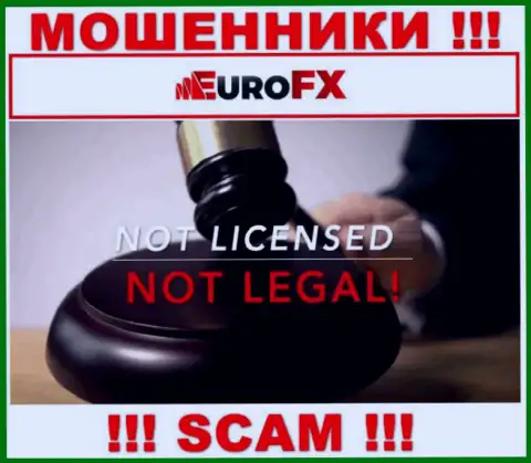 Данных о лицензии на осуществление деятельности Euro FX Trade у них на официальном сайте не приведено - это РАЗВОДНЯК !!!
