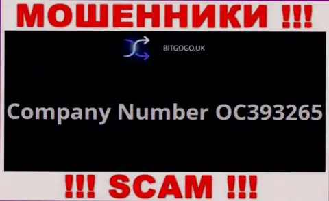 Номер регистрации аферистов Бит Го Го, с которыми слишком опасно совместно работать - OC393265