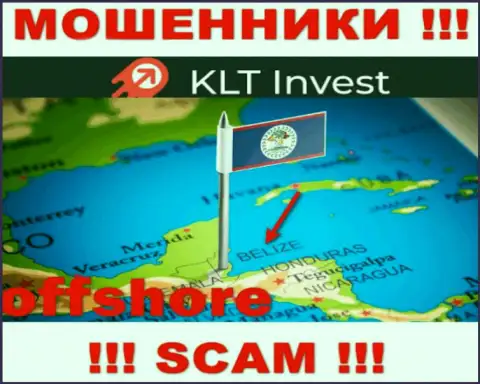 KLT Invest беспрепятственно оставляют без средств, поскольку расположены на территории - Belize