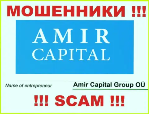 Амир Капитал Групп ОЮ - это компания, владеющая internet-мошенниками AmirCapital