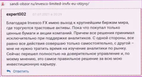 Комменты валютных игроков INVFX Eu относительно услуг данной Форекс организации на сайте sandi obzor ru