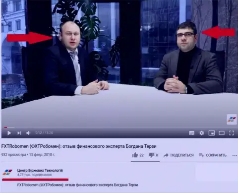 Богдан Михайлович Терзи и Trotsko Bogdan на официальном Ютуб канале Центр Биржевых Технологий