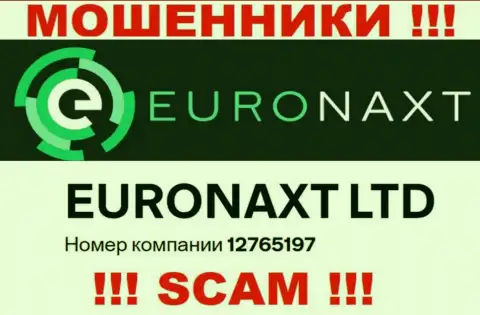 Не имейте дело с конторой EuroNax, рег. номер (12765197) не основание вводить денежные активы