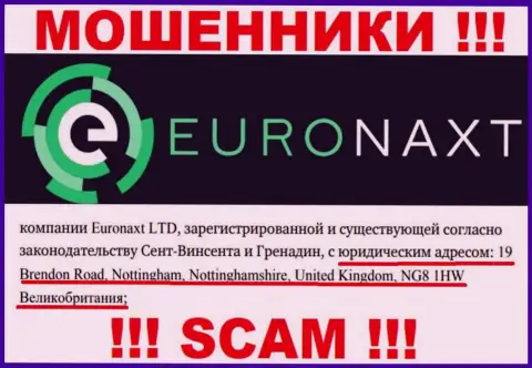 Юридический адрес регистрации организации EuroNax на ее информационном ресурсе фейковый - это СТОПРОЦЕНТНО ВОРЮГИ !!!