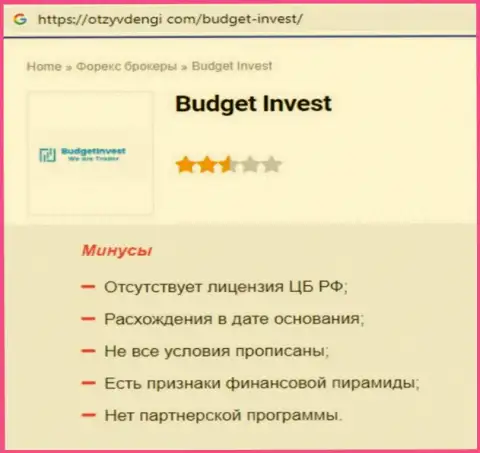 Обзор скам-компании Budget Invest - это МОШЕННИКИ !!!