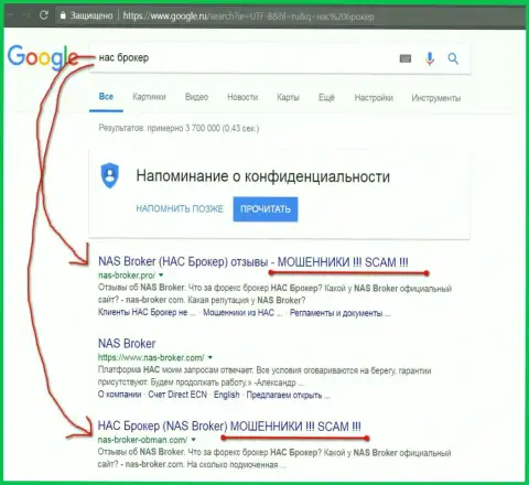 TOP3 выдачи поисковиков Гугла - NAS Technologies Ltd это КИДАЛЫ !!!